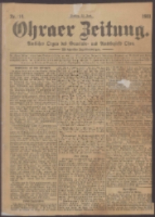 Ohraer Zeitung : amtliches Organ des Gemeinde- und Amtsbezirks Ohra.