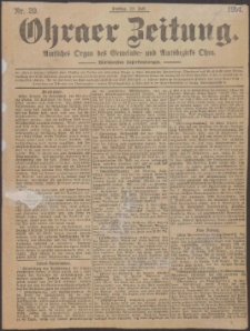 Ohraer Zeitung : amtliches Organ des Gemeinde- und Amtsbezirks Ohra.