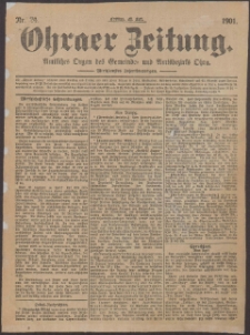 Ohraer Zeitung : amtliches Organ des Gemeinde- und Amtsbezirks Ohra.