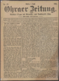 Ohraer Zeitung : amtliches Organ des Gemeinde- und Amtsbezirks Ohra.