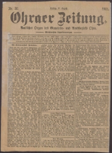 Ohraer Zeitung : amtliches Organ des Gemeinde- und Amtsbezirks Ohra.
