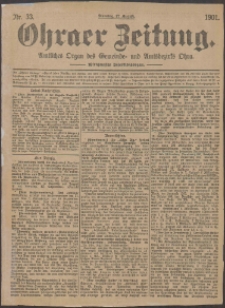 Ohraer Zeitung : amtliches Organ des Gemeinde- und Amtsbezirks Ohra.