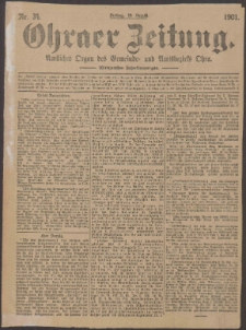 Ohraer Zeitung : amtliches Organ des Gemeinde- und Amtsbezirks Ohra.