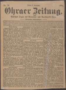 Ohraer Zeitung : amtliches Organ des Gemeinde- und Amtsbezirks Ohra.