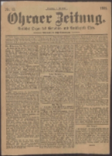 Ohraer Zeitung : amtliches Organ des Gemeinde- und Amtsbezirks Ohra.