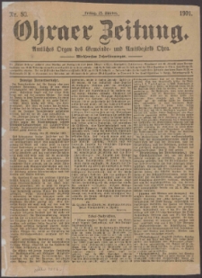 Ohraer Zeitung : amtliches Organ des Gemeinde- und Amtsbezirks Ohra.