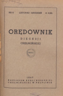 Orędownik Diecezji Chełmińskiej, 1947.11-12 nr 6