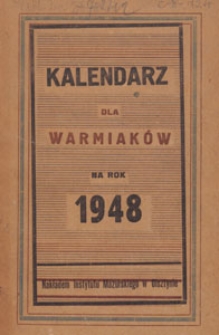 Kalendarz dla Warmiaków na Rok 1948