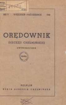 Orędownik Diecezji Chełmińskiej, 1948.09-10 nr 5