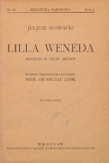 Lilla Weneda : tragedja w pięciu aktach