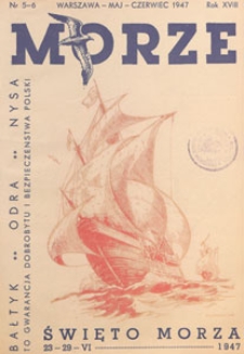 Morze : organ Ligi Morskiej, 1947.05-06 nr 5-6