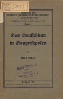 Das Deutschtum in Kongresspolen