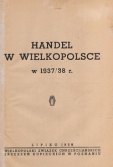 Handel w Wielkopolsce w 1937/1938 r.