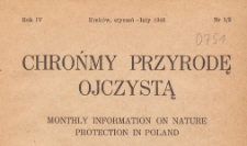 Chrońmy Przyrodę Ojczystą : tymczasowy organ Państwowej Rady Ochrony Przyrody, 1948.01-02 nr 1/2