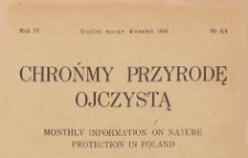 Chrońmy Przyrodę Ojczystą : tymczasowy organ Państwowej Rady Ochrony Przyrody, 1948.03-04 nr 3/4