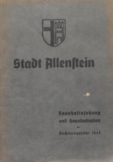 Haushaltssatzung und Haushaltsplan - Allenstein : Rechnungsjahr 1942