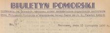 Biuletyn Pomorski : wydawany na prawach rękopisu przez akademickie organizacje pomorskie Stowarzyszenia Przyjaciół Pomorza, 1937.11.15 nr 7