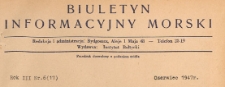 Biuletyn Informacyjny Morski, 1947.06 nr 6
