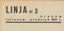 Linja : czasopismo awangardy literackiej, 1931.11-12 nr 3