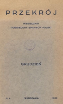 Przekrój : miesięcznik poświęcony sprawom Polski, 1938.12 nr 4