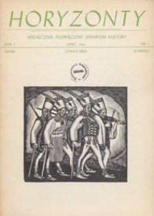 Horyzonty : miesięcznik poświęcony sprawom kultury, 1946.07 nr 7