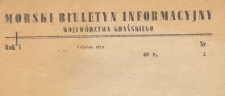 Morski Biuletyn Informacyjny Wojew&oacute;dztwa Gdańskiego, 1946.03.21 nr 1