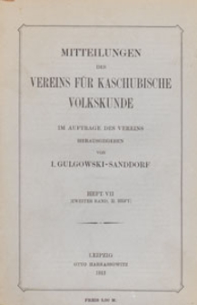 Mitteilungen des Vereins für Kaschubische Volkskunde, Bd. 2 1912 H. 7