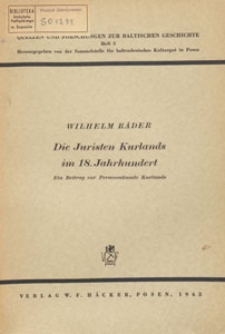 Quellen und Forschungen zur Baltischen Geschichte, 1942 H. 3