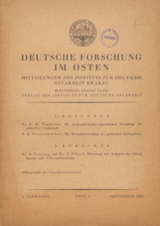 Deutsche Forschung im Osten : Mitteilungen des Instituts für Deutsche Ostarbeit Krakau, 1941.09 H. 6
