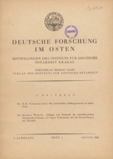 Deutsche Forschung im Osten : Mitteilungen des Instituts für Deutsche Ostarbeit Krakau, 1943.08 H. 5