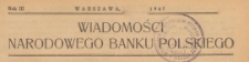 Wiadomości Narodowego Banku Polskiego, 1947.01 nr 1