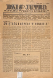 Dziś i Jutro : katolicki tygodnik społeczny, 1948.01.01-04 nr 1