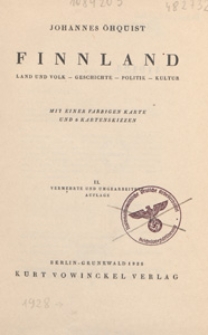 Finnland : Land und Volk, Geschichte, Politik, Kultur