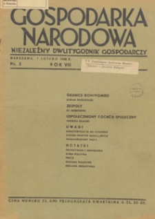 Gospodarka Narodowa : niezależny dwutygodnik gospodarczy, 1938.02.01 nr 03