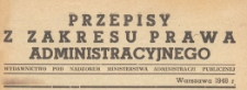Przepisy z Zakresu Prawa Administracyjnego, 1948 z. 14 b