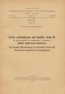 Roczniki Uniwersytetu Marii Curie-Skłodowskiej w Lublinie. Dział E, Nauki Rolnicze, 1948 nr 2