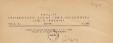 Roczniki Uniwersytetu Marii Curie-Skłodowskiej w Lublinie. Dział E, Nauki Rolnicze, 1947 nr 1