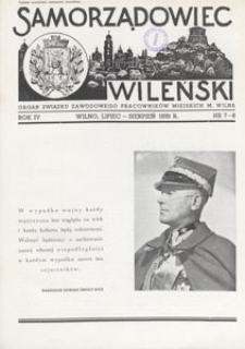 Samorządowiec Wileński : organ Związku Zawodowego Pracowników Miejskich m. Wilna, 1939.07-08 nr 7-8