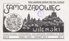 Samorządowiec Wileński : organ Związku Zawodowego Pracowników Miejskich m. Wilna, 1938.07-08 nr 7-8