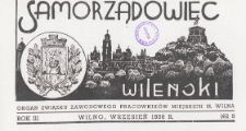 Samorządowiec Wileński : organ Związku Zawodowego Pracowników Miejskich m. Wilna, 1938.09 nr 9