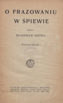 O frazowaniu w śpiewie