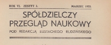 Spółdzielczy Przegląd Naukowy, 1933.03.03 z. 3