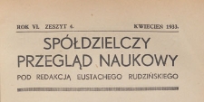 Spółdzielczy Przegląd Naukowy, 1933.04.04 z. 4