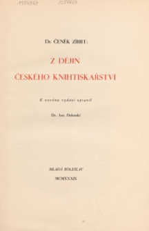 Z dějin českého knihtiskařstvi