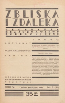 Zbliska i Zdaleka : geografja, krajoznawstwo, podróżnictwo, 1936.03 z. 3