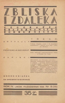 Zbliska i Zdaleka : geografja, krajoznawstwo, podróżnictwo, 1936.10 z. 8