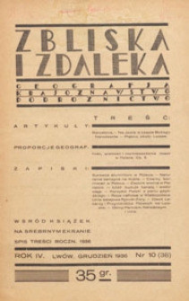 Zbliska i Zdaleka : geografja, krajoznawstwo, podróżnictwo, 1936.12 z. 10