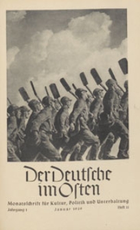 Der Deutsche im Osten : Monatsschrift für Kultur, Politik und Unterhaltung, 1938 H. 11
