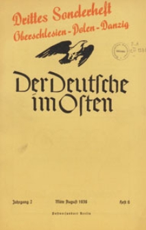 Der Deutsche im Osten : Monatsschrift für Kultur, Politik und Unterhaltung, 1939 H. 6