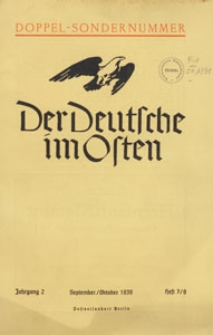 Der Deutsche im Osten : Monatsschrift für Kultur, Politik und Unterhaltung, 1939 H. 7/8